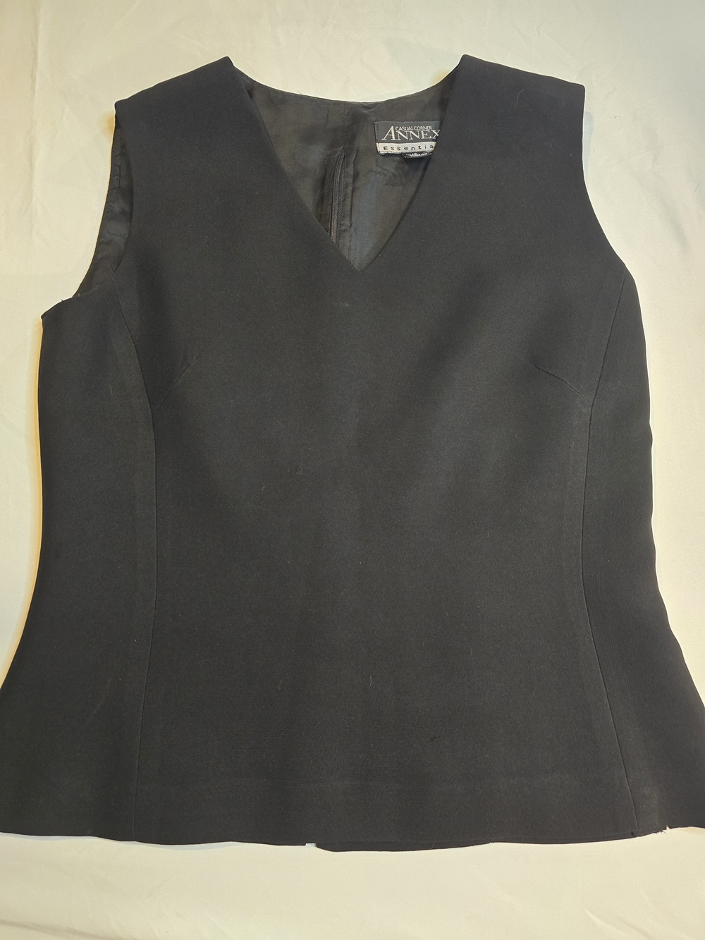 Casual Corner Annex Black Lined Shell Size 12